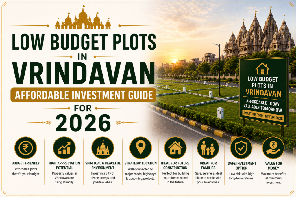 Explore low budget plots in Vrindavan. Affordable investment guide for first-time buyers in 2026.