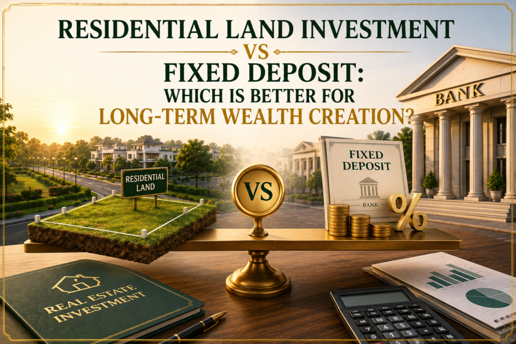 residential land investment comparison with fixed deposit