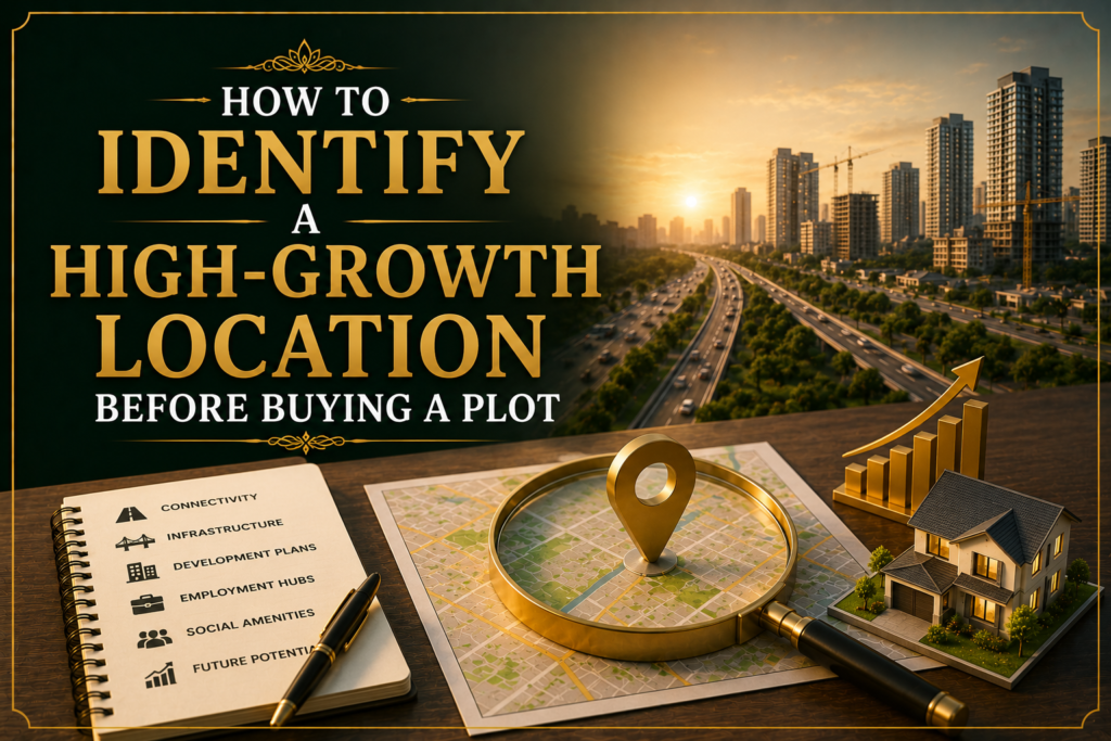 high growth location for plot investment and land appreciation