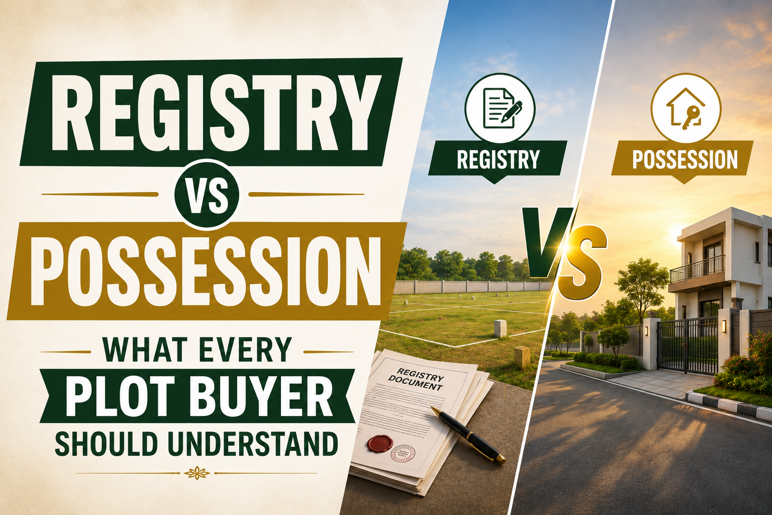 difference between property registry and plot possession explained