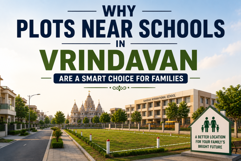 residential plots in Vrindavan located near schools and family-friendly amenities