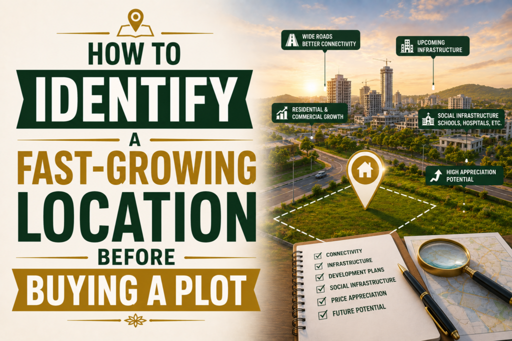 how to identify a fast-growing location before buying a residential plot