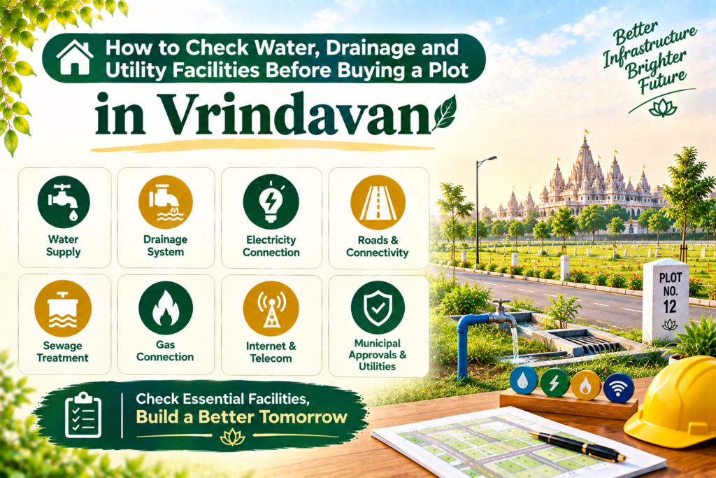 Utility infrastructure for plots in Vrindavan