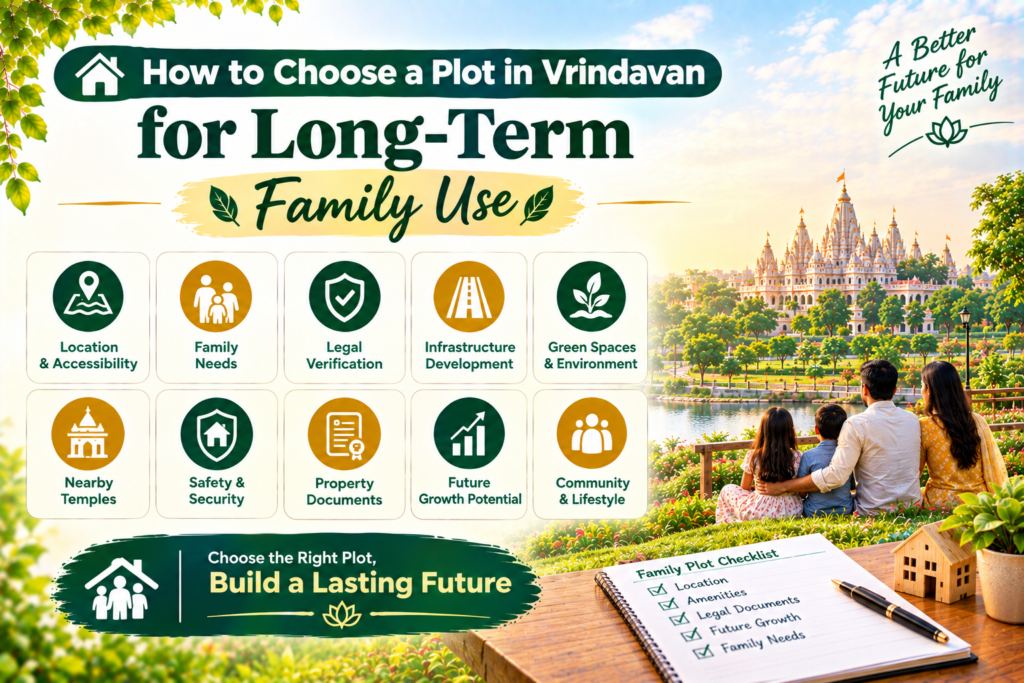 Residential plot for family use in Vrindavan