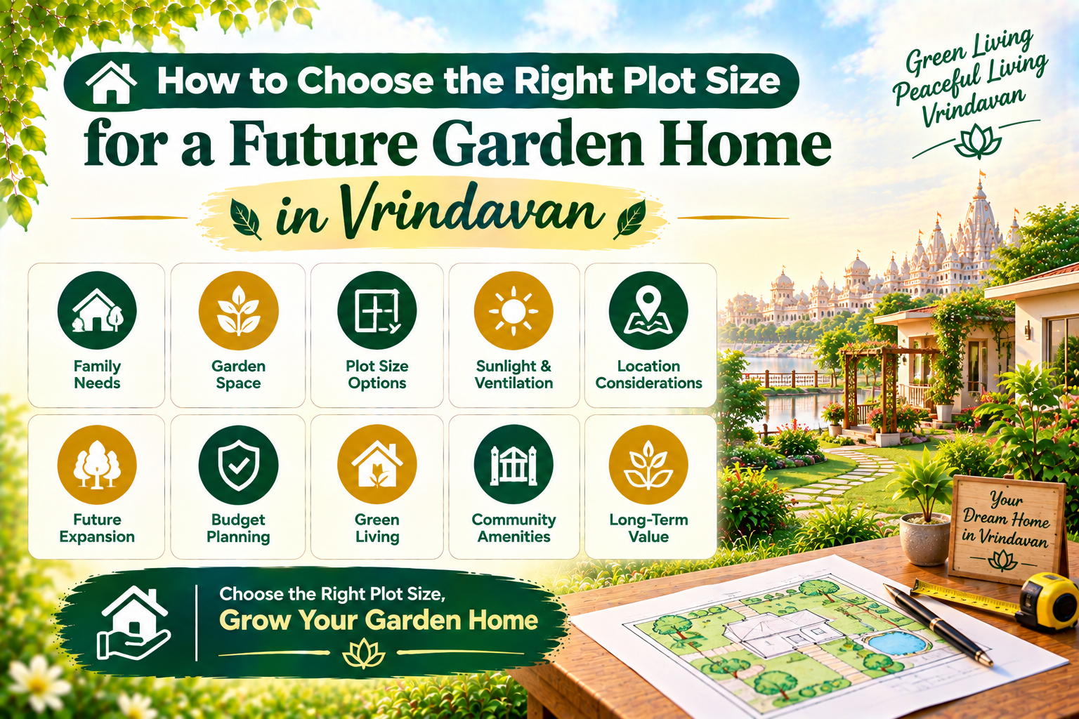 Plot suitable for a garden home in Vrindavan