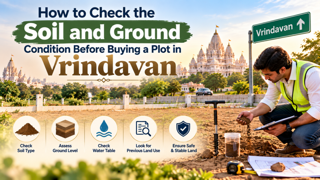 Soil and ground condition of a plot in Vrindavan