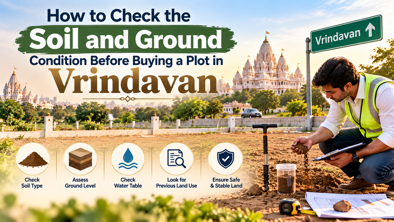 Soil and ground condition of a plot in Vrindavan