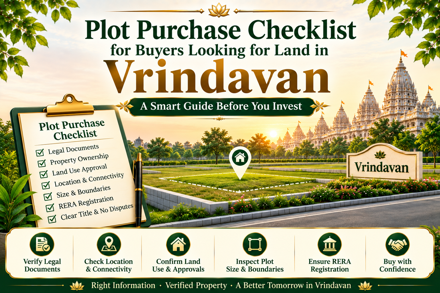 checklist for buying a residential plot in Vrindavan
